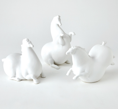 Porcelain Horse Collection - Matte White