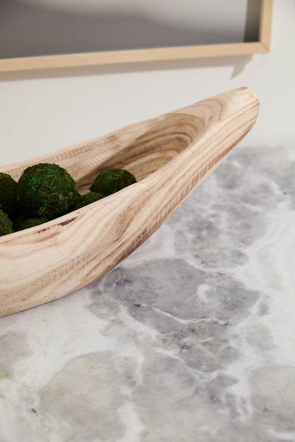 Sculptural Wooden Boat-Shaped Vessel