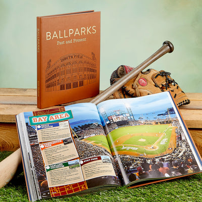 Ballparks Past & Present - Leather Bound