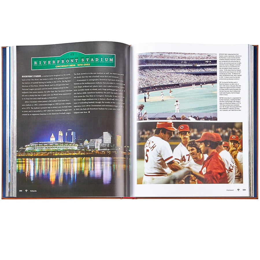 Ballparks Past & Present - Leather Bound