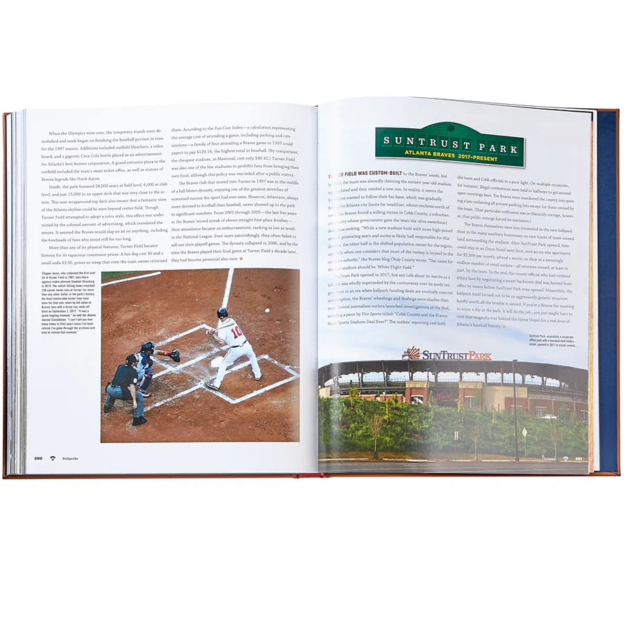Ballparks Past & Present - Leather Bound