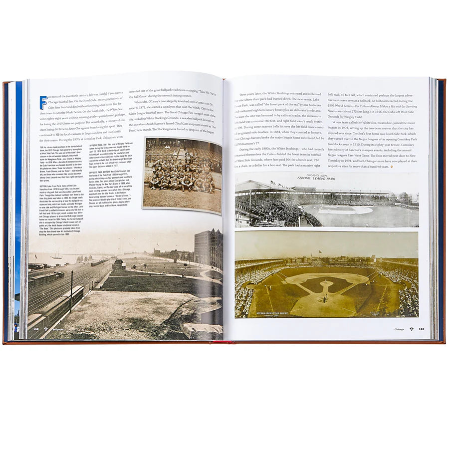 Ballparks Past & Present - Leather Bound