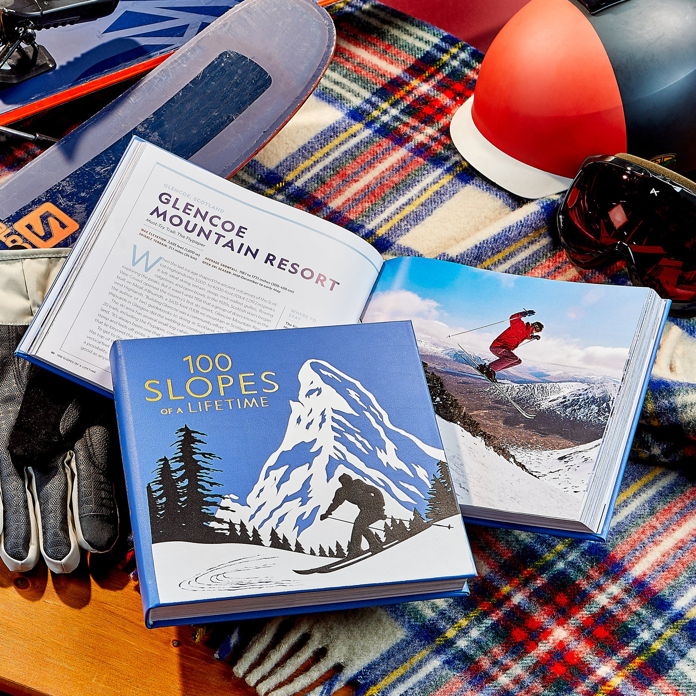 100 Slopes of a Lifetime Coffee Table Book - Leather