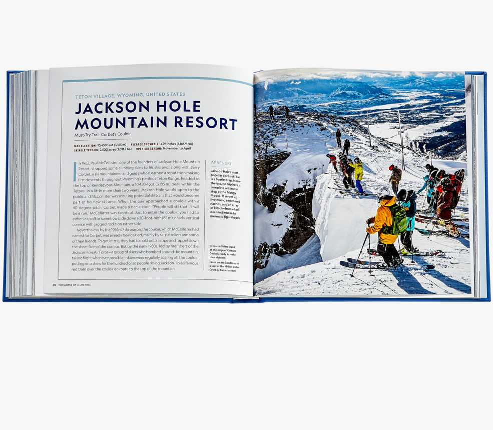 100 Slopes of a Lifetime Coffee Table Book - Leather