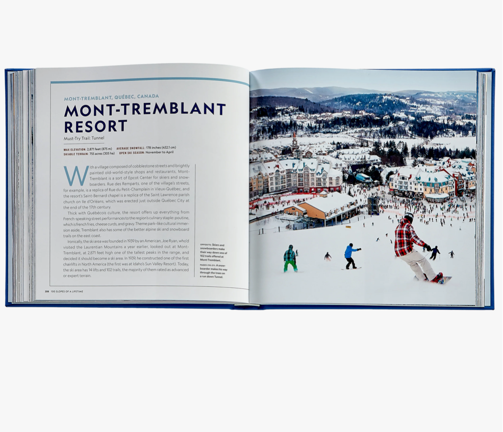 100 Slopes of a Lifetime Coffee Table Book - Leather