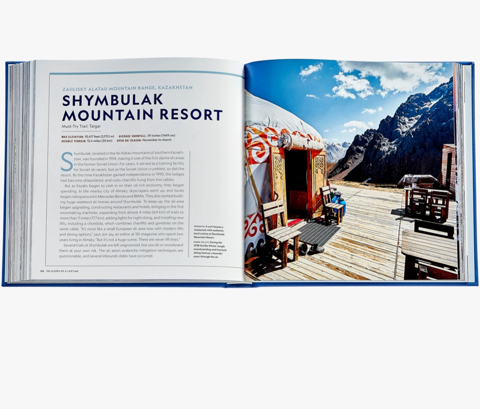 100 Slopes of a Lifetime Coffee Table Book - Leather