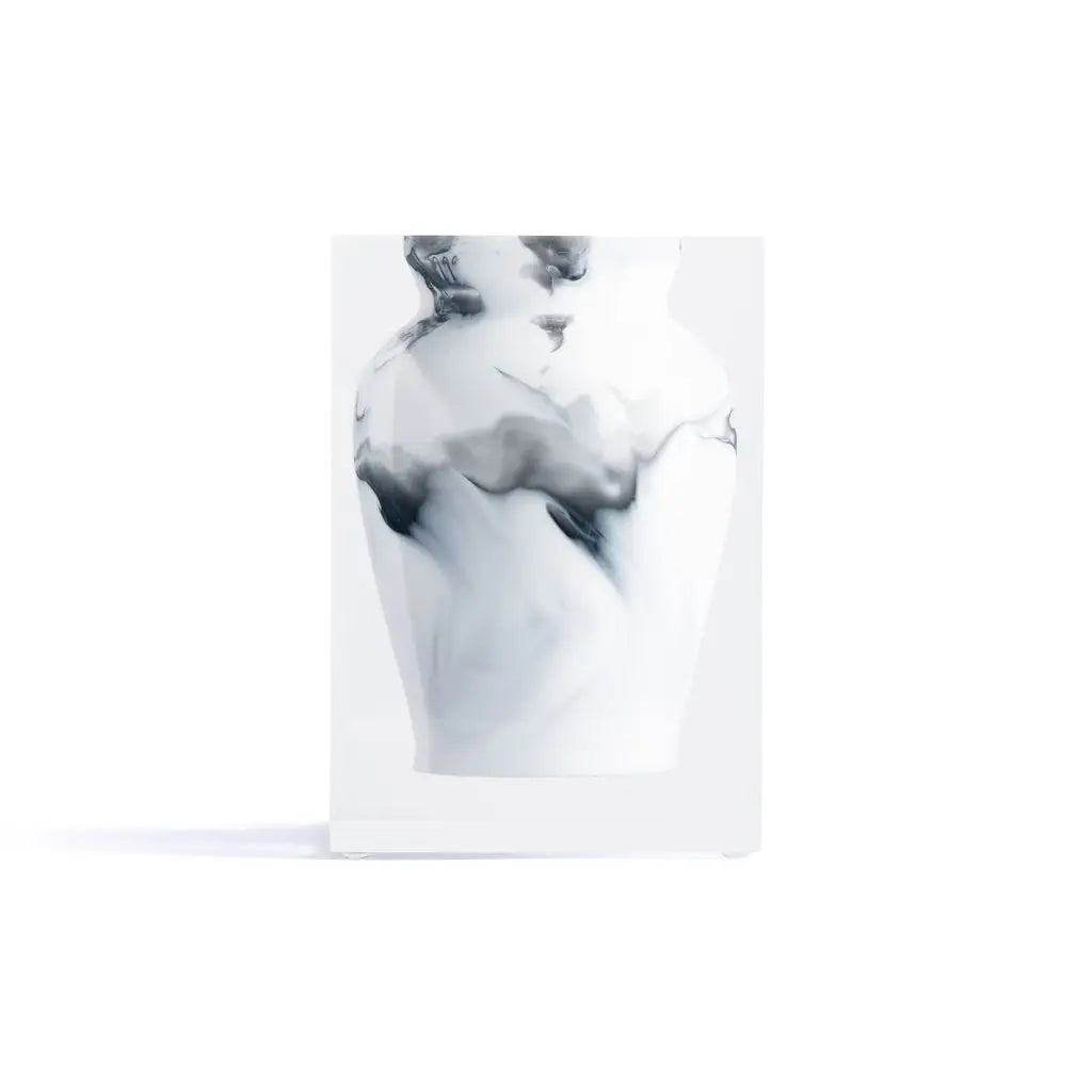 Acrylic Bud Vase - White Marble
