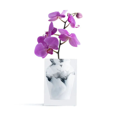 Acrylic Bud Vase - White Marble