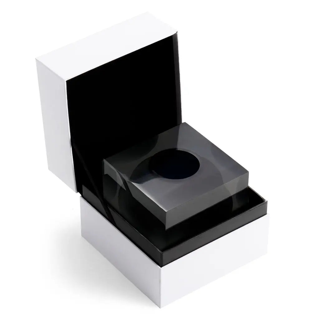 Midnight Bud Acrylic Block Black Vase - Black