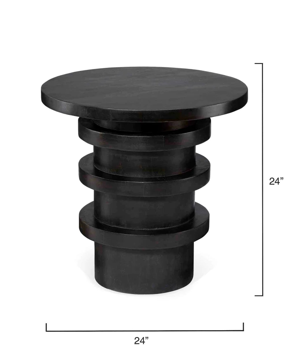 Revere Side Table in Charcoal