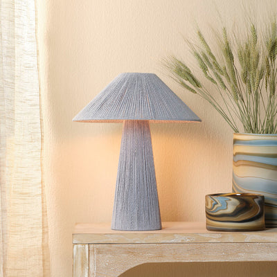 Sundowner Tapered Jute Table Lamp - Blue