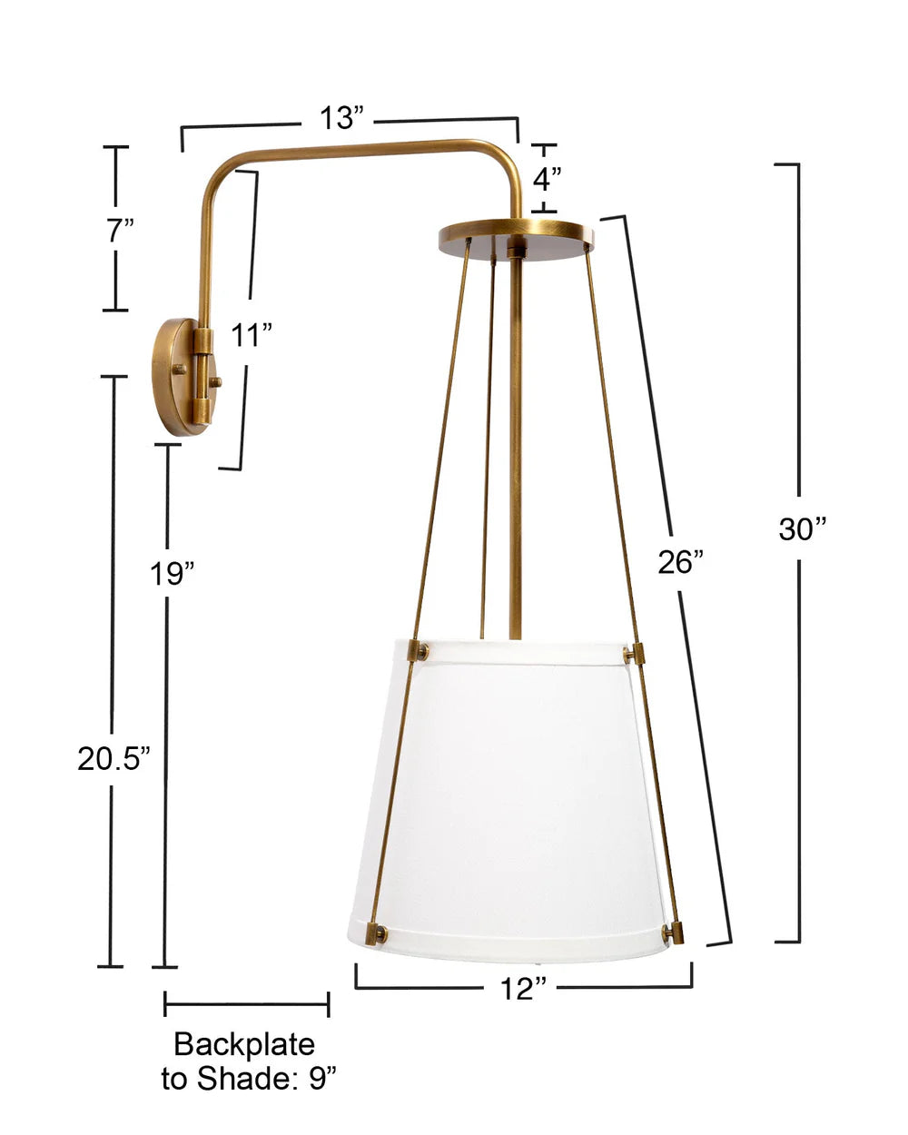 California Wall Sconce - Brass