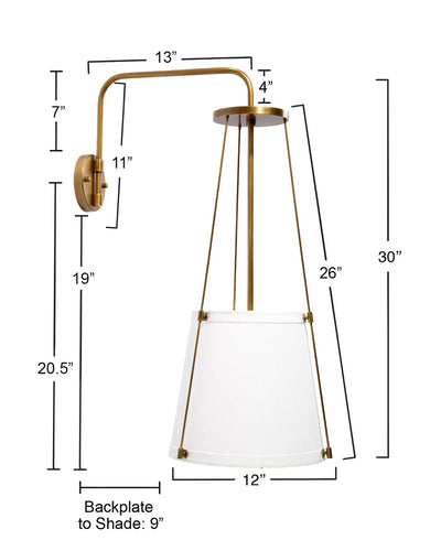 California Wall Sconce - Brass