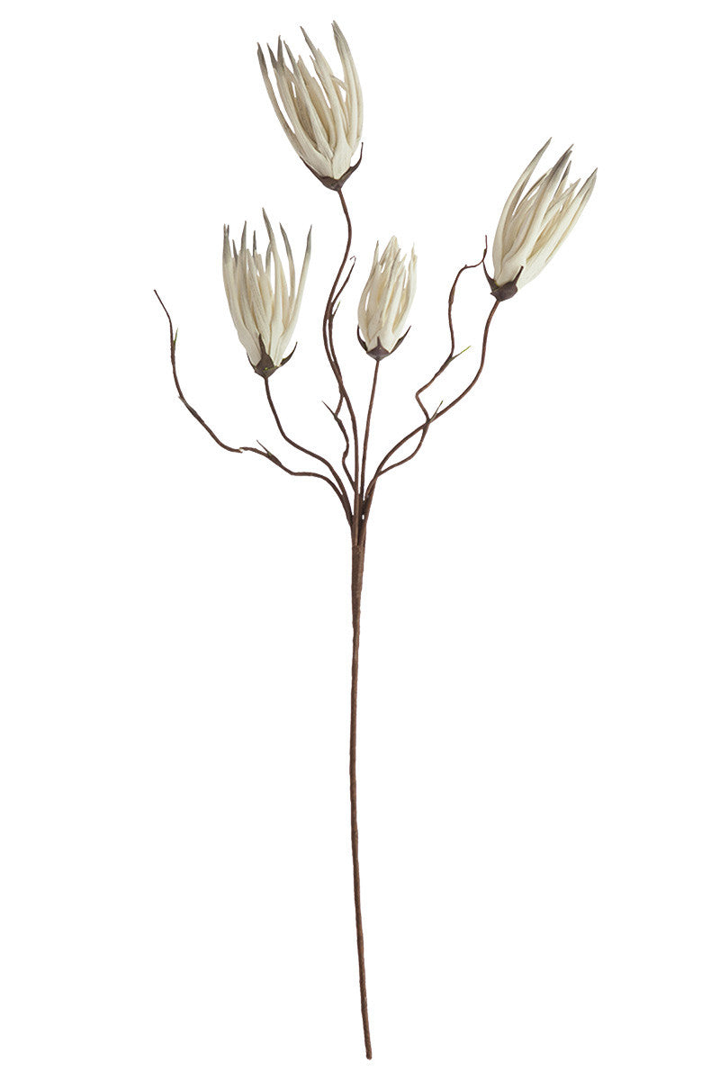 White Floral Faux Stem - Set of 3