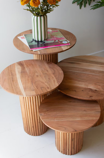 Tambour Bunching Tables - Set of 4