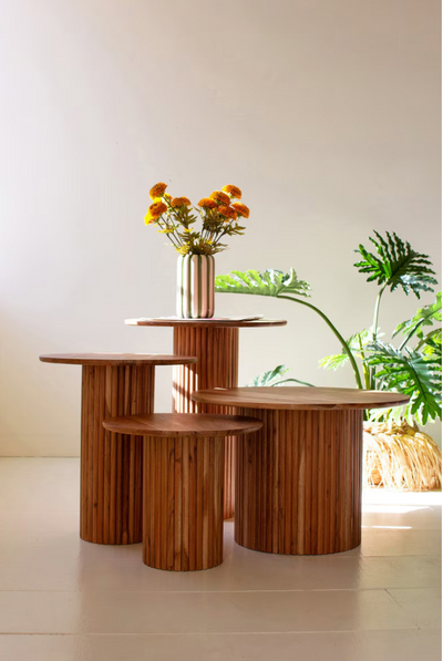 Tambour Bunching Tables - Set of 4