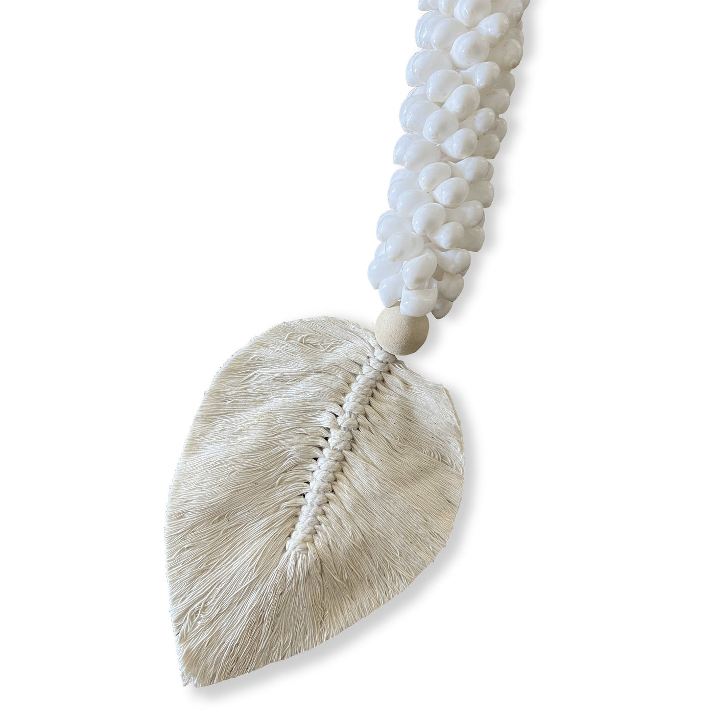 27" Shell Tassel with Leaf -  Large