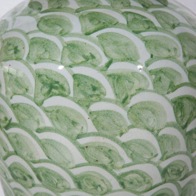 Celadon Green Scale Temple Jar - Small