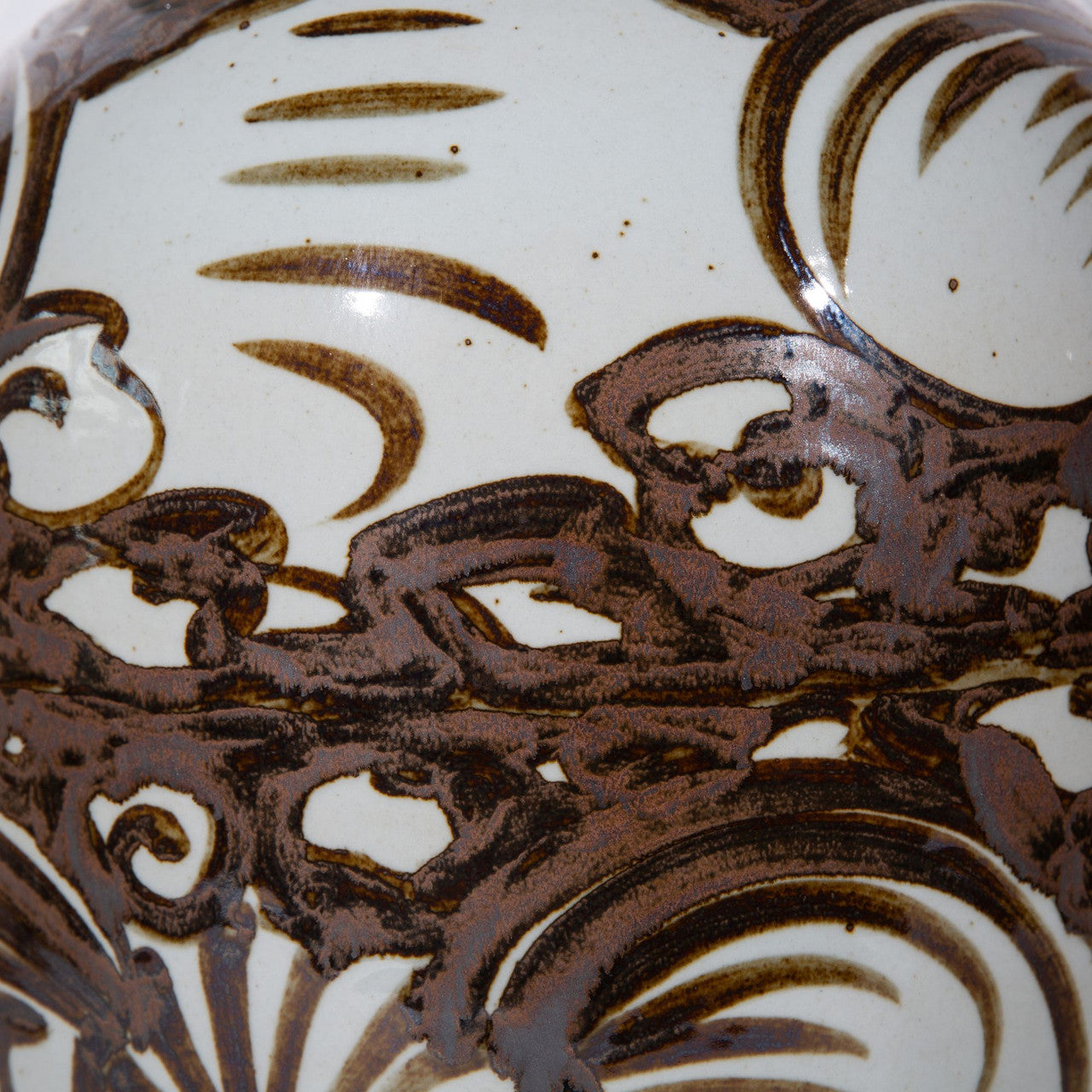 Rusty Brown 4 Loop Porcelain Jar