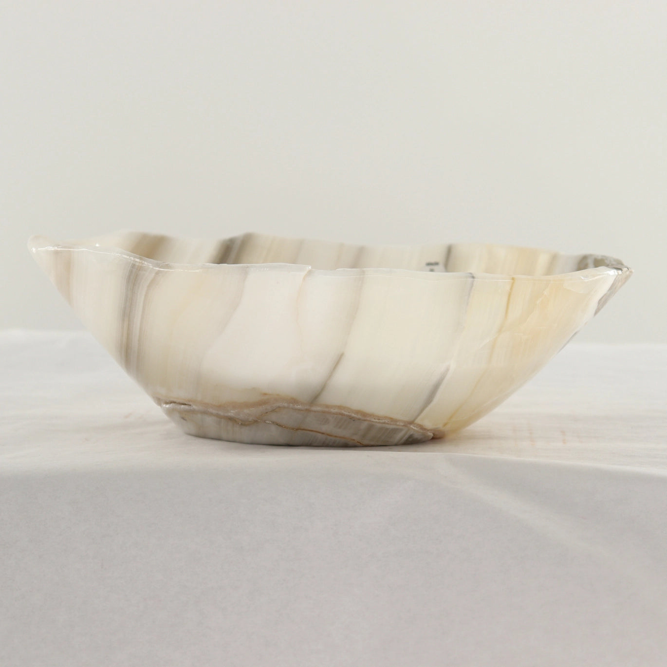 Cream Lines Onyx Bowl
