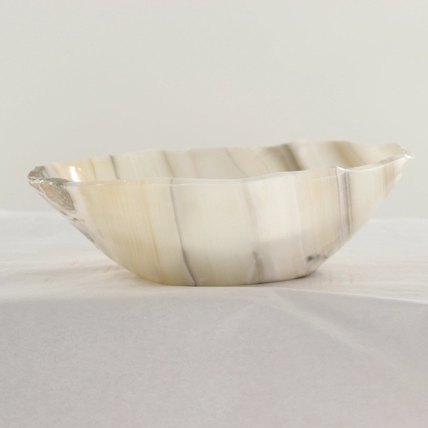 Cream Lines Onyx Bowl