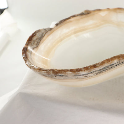 Sienna Trim Onyx Canoe Bowl