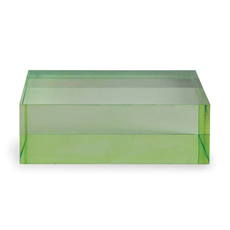 Acrylic Green Lucite Square Riser 6x2
