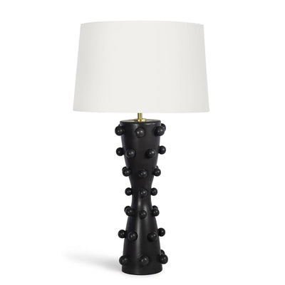 Pom Pom Ceramic Table Lamp (Black)