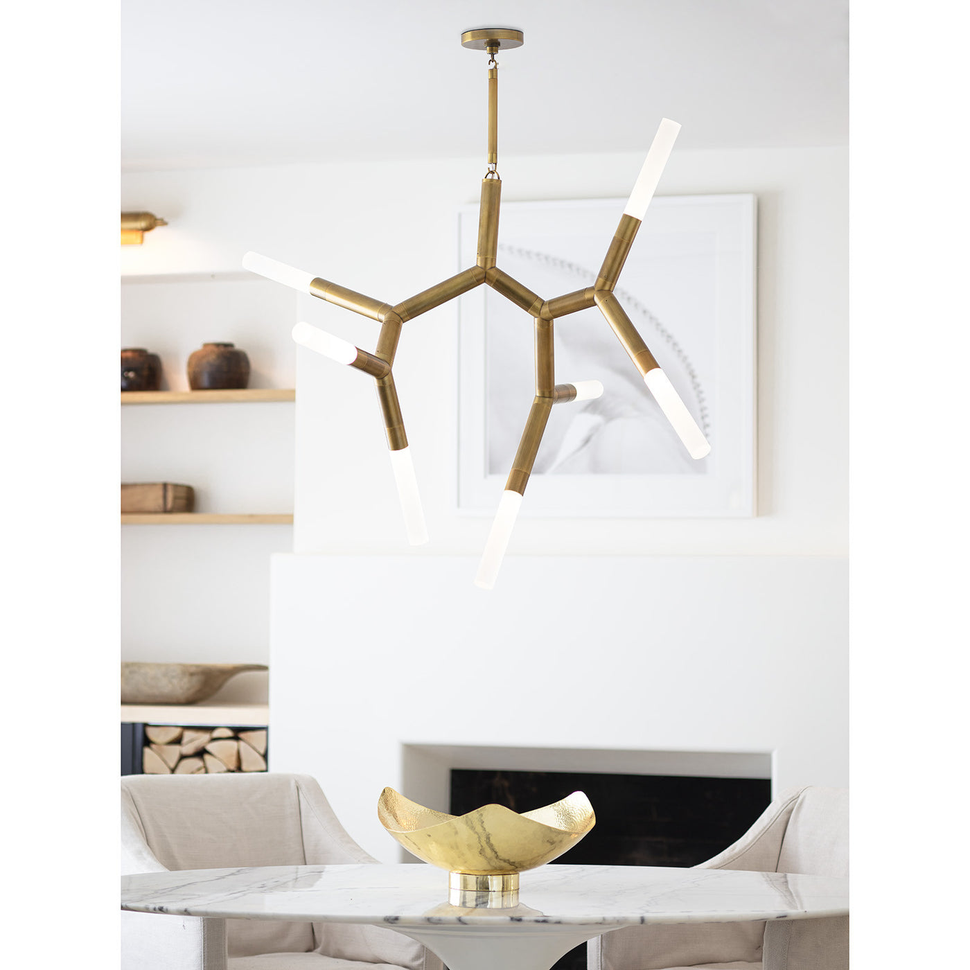 Traveler Chandelier - Natural Brass