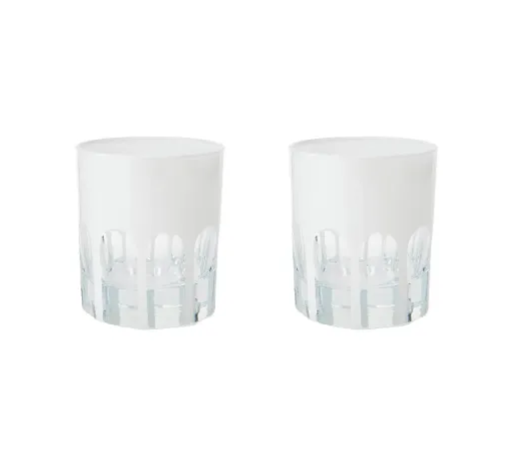 Rialto Glassware - Old Fashion - Chaulk White - Set of 2