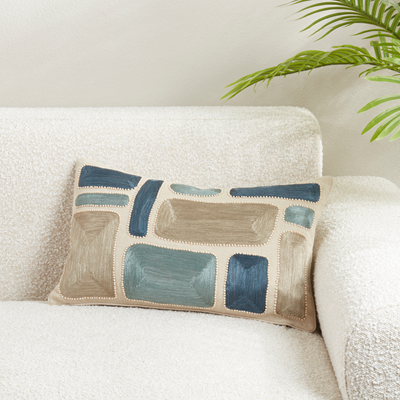 Oceans Color Block Lumbar Pillow