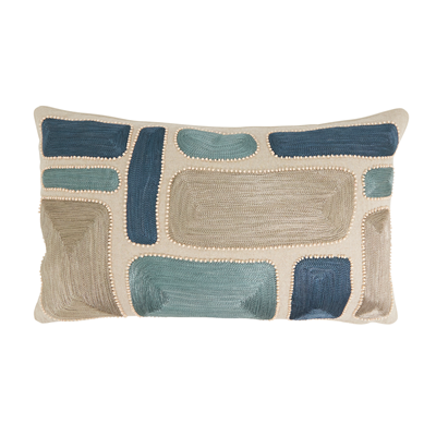 Oceans Color Block Lumbar Pillow