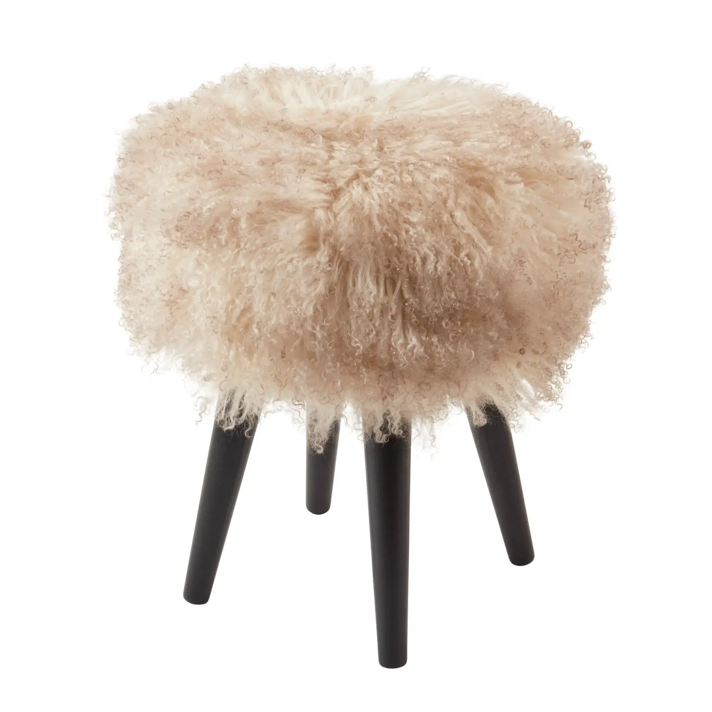 Mongolian Lamb Fur Stool