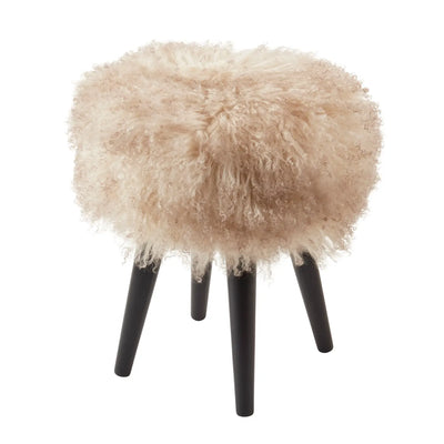 Mongolian Lamb Fur Stool