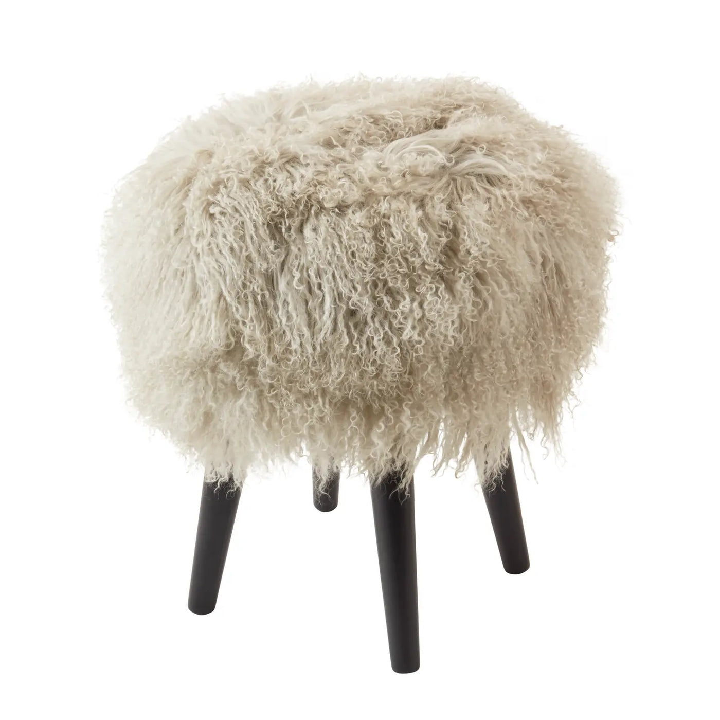 Mongolian Lamb Fur Stool