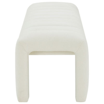 Bella Velvet Bench - Ivory