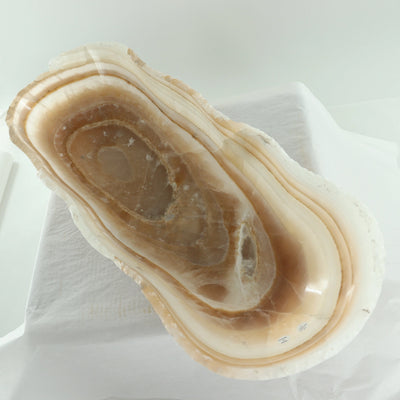 Blanche Trim Onyx Canoe Bowl