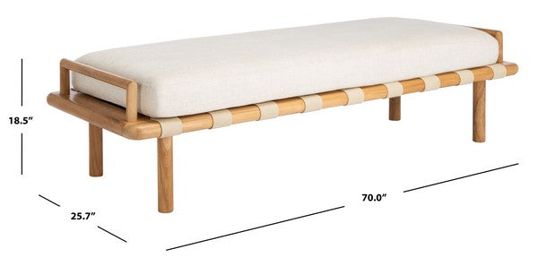 Claribel Teak Bench - Natural