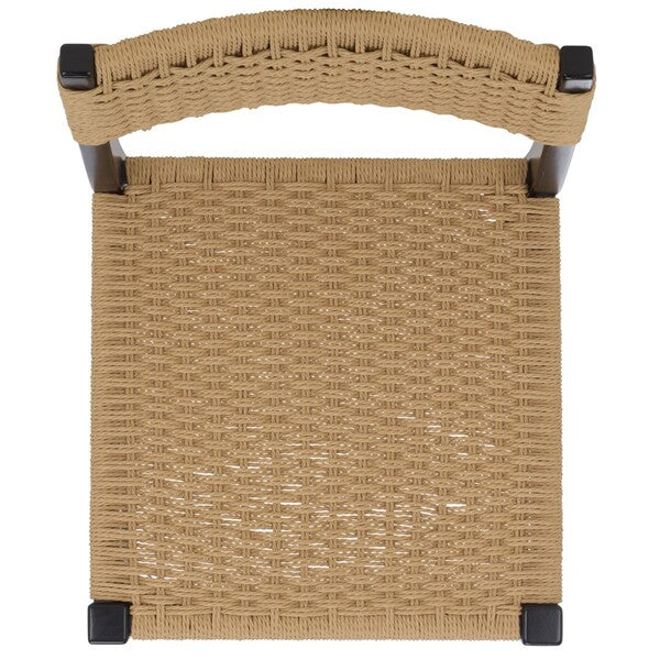 Dalilah Woven Counter Stool - Black/Natural