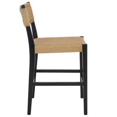 Dalilah Woven Counter Stool - Black/Natural