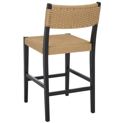 Dalilah Woven Counter Stool - Black/Natural