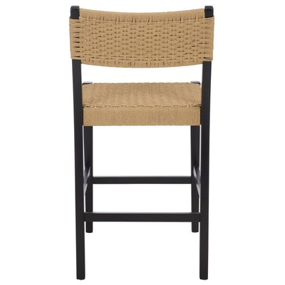 Dalilah Woven Counter Stool - Black/Natural