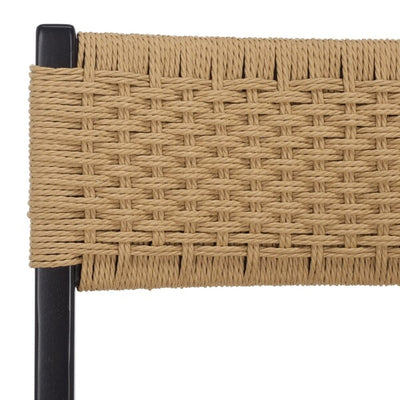 Dalilah Woven Counter Stool - Black/Natural