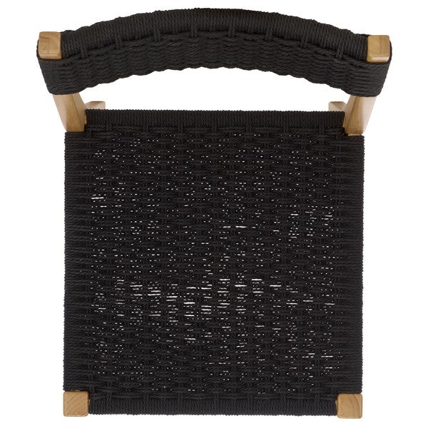 Dania Woven Dining Chair  - Black/Natural