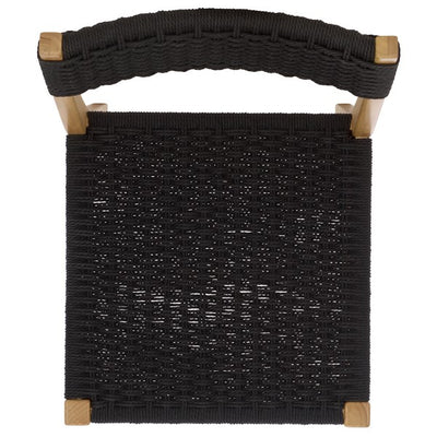 Dania Woven Dining Chair  - Black/Natural