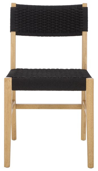 Dania Woven Dining Chair  - Black/Natural