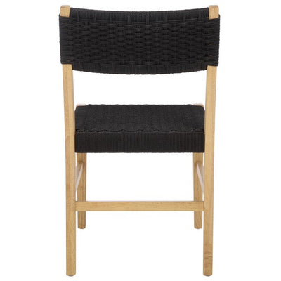 Dania Woven Dining Chair  - Black/Natural