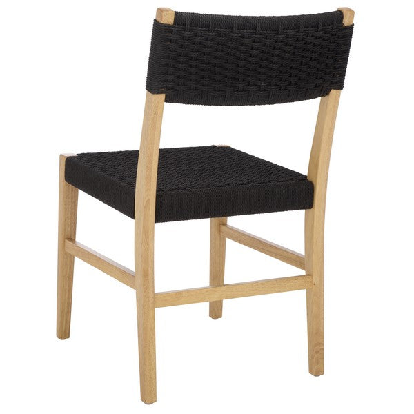 Dania Woven Dining Chair  - Black/Natural