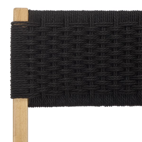 Dania Woven Dining Chair  - Black/Natural