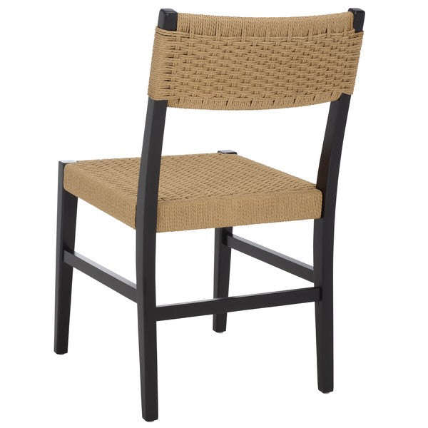 Dania Woven Dining Chair  - Natural/Black